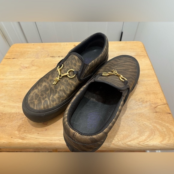 Vans Vault X Needles slip On Animal Print Gold Hardware Size 8M/10W main image 4